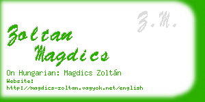 zoltan magdics business card